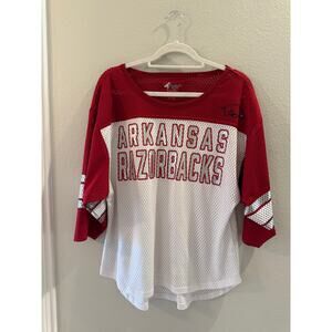 Arkansas Razorbacks Women’s 4her By Carl Banks Retro Mesh Jersey Size L